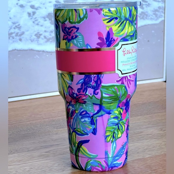 LAST ONE Lilly Pulitzer Metal Tumbler  in Mermaid in the Shade NWT - Picture 5 of 10